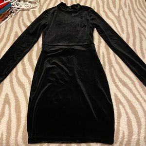 Black Velvet Bodycon Dress